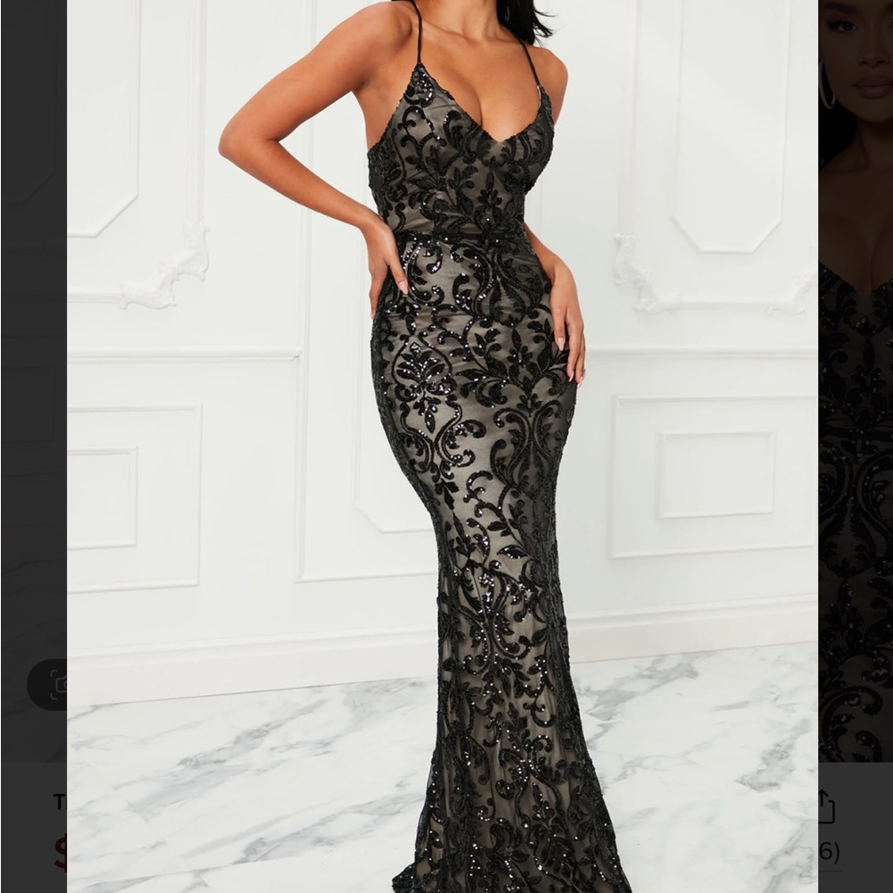 Black sequins Tracey gown